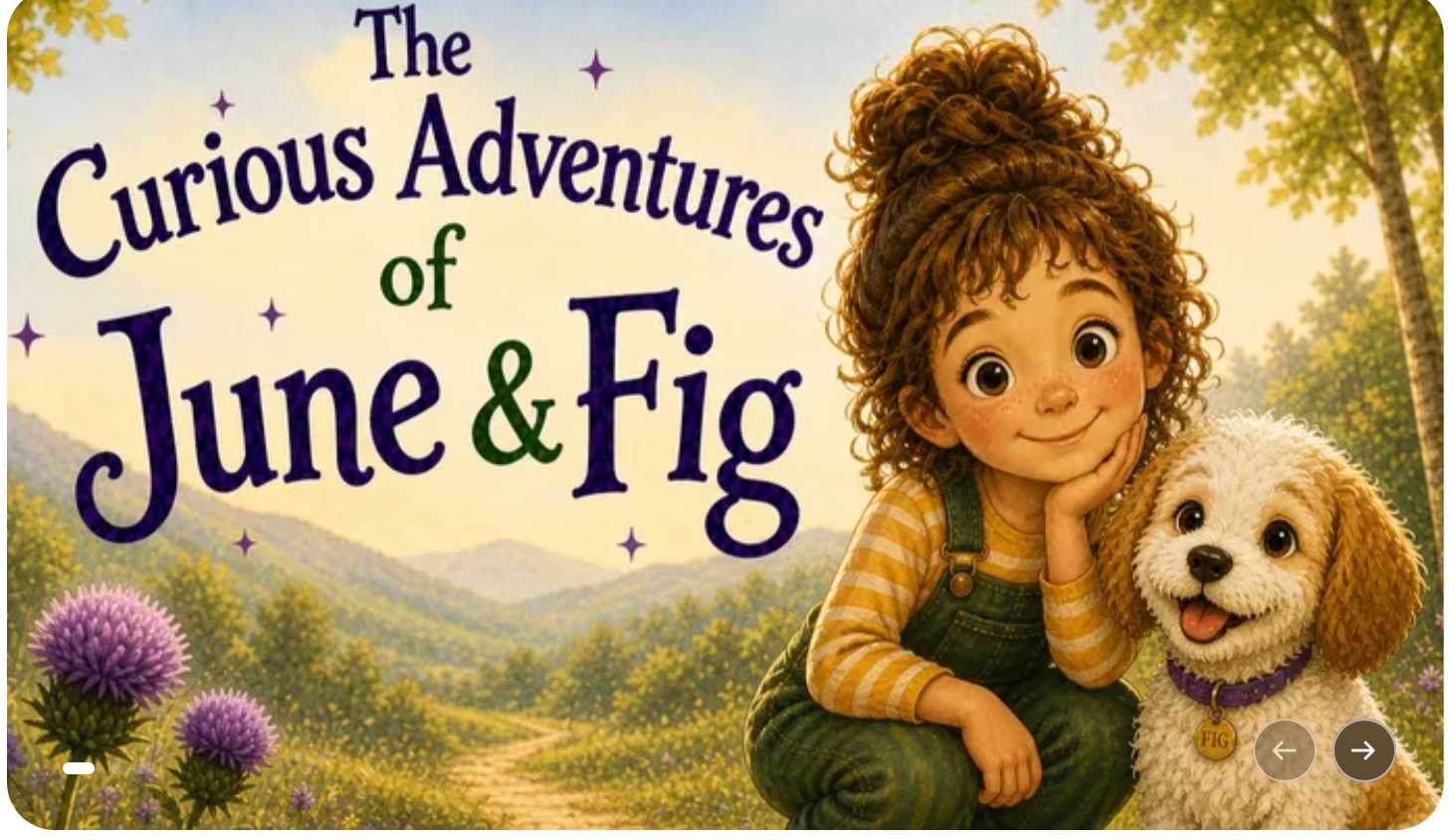 Cover illustration for The Curious Adventures of June & Fig